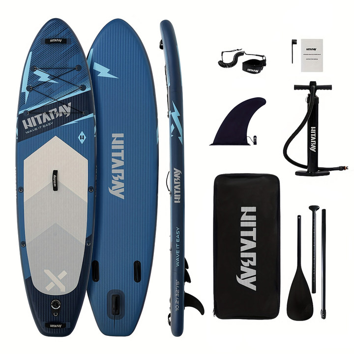 dark blue paddle board
