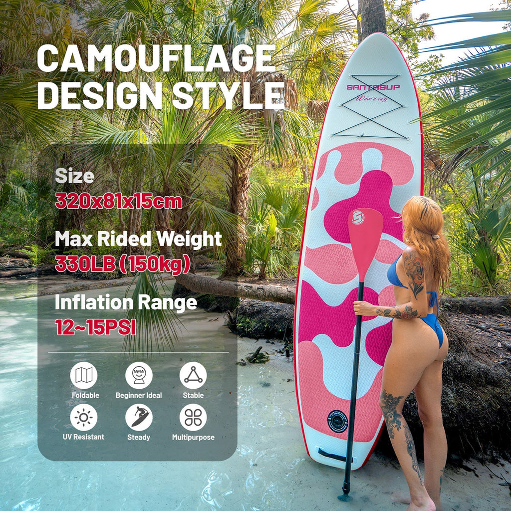 Santasup CORAL PINK inflatable  paddle board