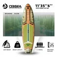 Genreen Sport Inflatable Stand Up Paddle Board All Around, 11' x 35" x 6", 400 lb Capacity, With Premium SUP Accessories