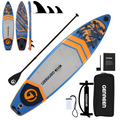 Genreen 11ft Stylish Inflatable Stand Up Paddle Board (SUP), Fishing Paddle Board with All Accessories for All Skill Levels