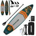 Genreen 11ft Inflatable Stand up Paddle Board (SUP), All-Around Fishing Paddle Board Full Kit for Youth & Adults