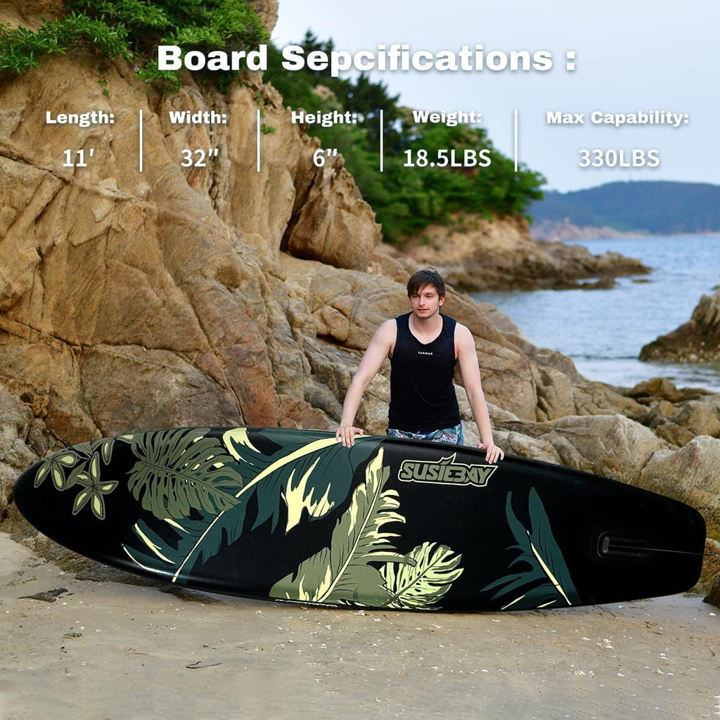 Susiebay Leaf sup board, white inflatable paddle board