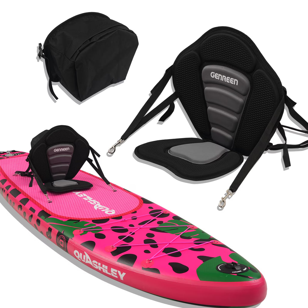 Genreen Sport Deluxe Kayak Seat With Adjustable Straps And Detachable Storage Bag, Universal for Paddle Board, Canoe, Fishing Boat, SUP